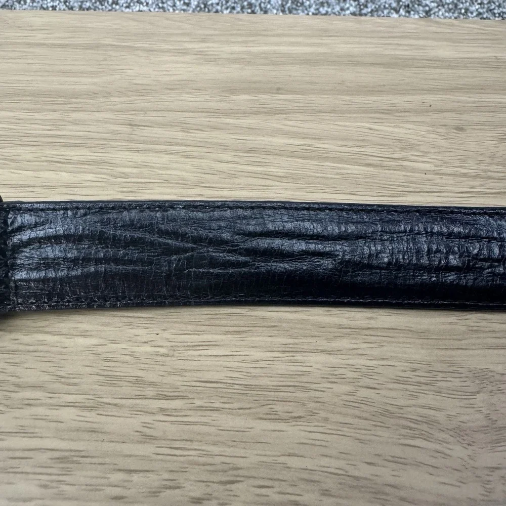 Brighton Belt Men's Size 36 Black Leather Imported Italian Calfskin‎ Made In USA